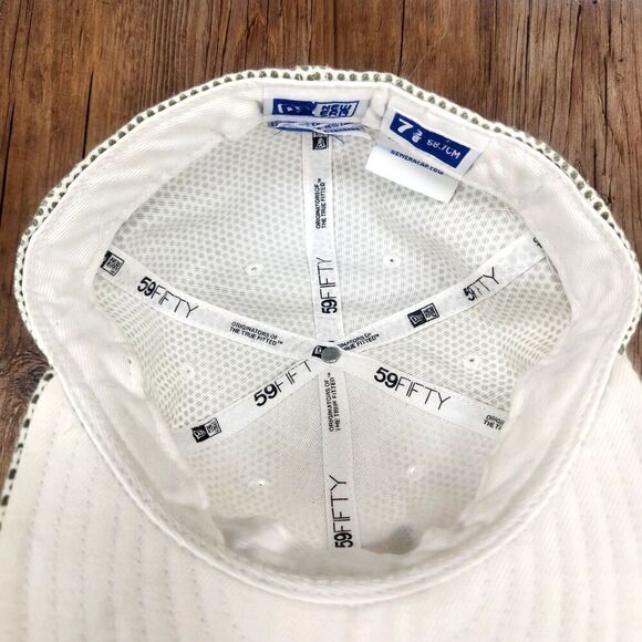 VTG New Era 59fifty Burton Fitted 7 3/8 Hat Cap White Gray Retro Snowboarding - Picture 9 of 11